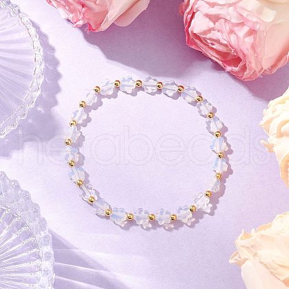 Opalite Beads Stretch Bracelets for Women BJEW-JB11768-03-1