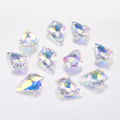 Faceted Glass Rhinestone Charms X-RGLA-F052-001AB-1