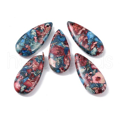 Dyed Synthetic Imperial Jasper Pendants G-P529-07A-1