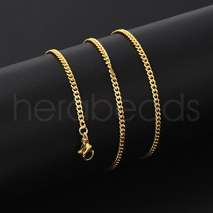 Brass Curb Chains Necklaces for Women NJEW-D302-31G-1