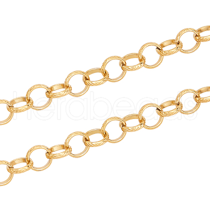 Unicraftale 304 Stainless Steel Rolo Chains Necklaces NJEW-UN0001-15G-1