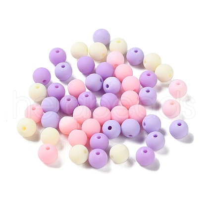 Rubberized Style Imitated Silicone Acrylic Beads X1-MACR-D029-01E-1