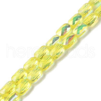 Transparent Electroplate Glass Beads Strands GLAA-Q099-G01-11-1