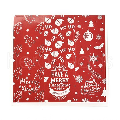 Christmas Themed Coated Paper Sealing Stickers DIY-A018-06B-1