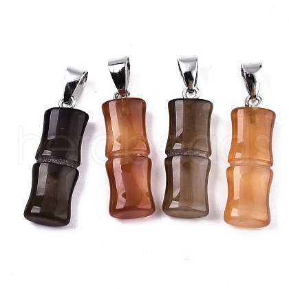 Natural Agate Pendants G-T131-112A-1