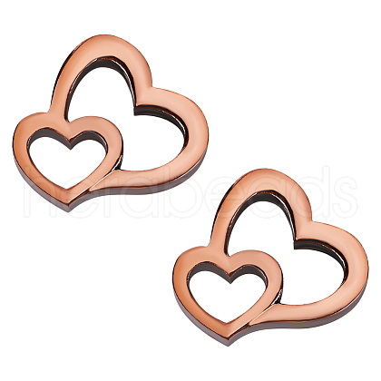 Olycraft 2Pcs Copper Linking Rings KK-OC0001-54-1