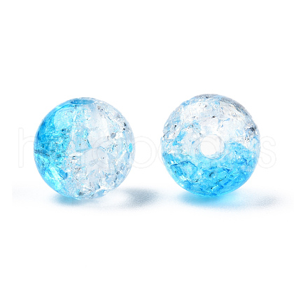 Transparent Crackle Acrylic Beads CACR-N004-01D-1