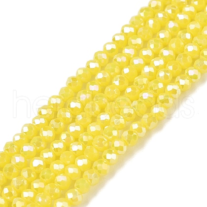Electroplate Glass Beads Strands EGLA-A044-P1mm-B04-1