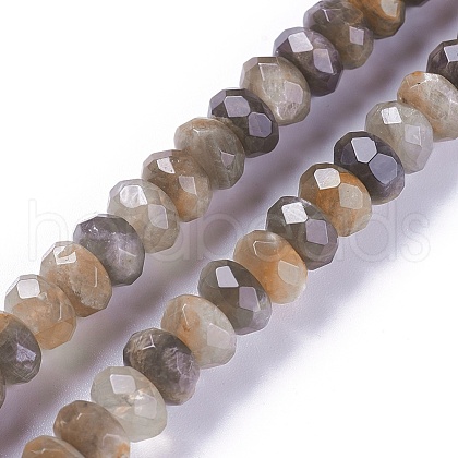 Natural Black Sunstone Beads Strands G-L492-05D-1