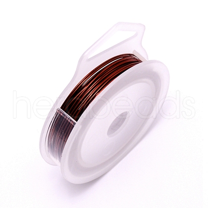 Round Copper Craft Wire CWIR-WH0001-0.8mm-10-1