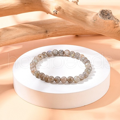 Stretchy Gemstone Bracelets BJEW-C259-6mm-2A-1