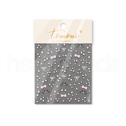 Bowknot Self Adhesive Nail Art Stickers Decals PW-WG02FD6-01-1
