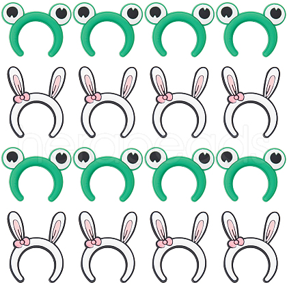 SUNNYCLUE 116Pcs 2 Styles Rabbit/Frog Food Grade Silicone Focal Beads SIL-SC0002-34-1