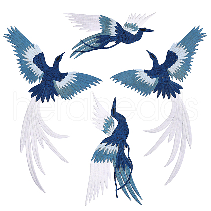 Phoenix Computerized Embroidery Cloth Iron on/Sew on Appliques PATC-WH0009-15-1
