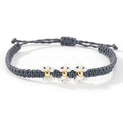 Glass Seed Beaded Braided Bead Beacelets BY5894-12-1