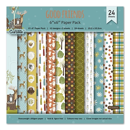 24 Sheets 12 Styles Scrapbook Paper Pads PW-WG55610-01-1