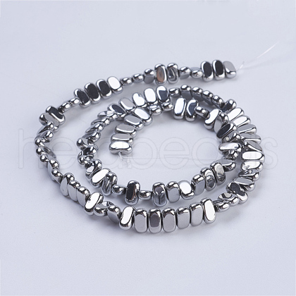 Electroplate Non-magnetic Synthetic Hematite Beads Strands G-J382-4x8x2mm-A06-1