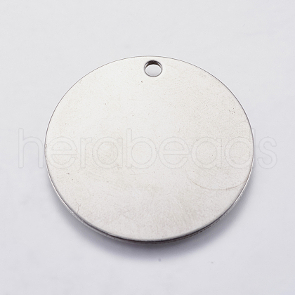304 Stainless Steel Stamping Blank Tag Pendants STAS-F139-032P-1