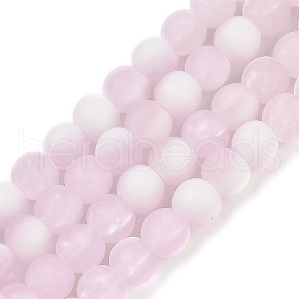 Frosted Crackle Glass Beads Strands X1-GLAA-U001-6mm-M03-1