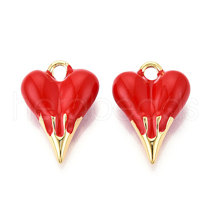 Brass Enamel Pendants KK-N257-75G-1