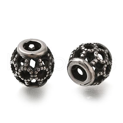 304 Stainless Steel European Beads STAS-D191-05S-AS-1