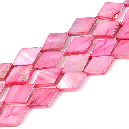 Dyed Natural Freshwater Shell Beads Strands SHEL-T020-13G-1