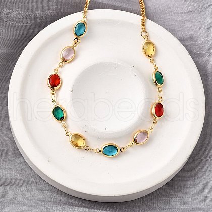 304 Stainless Steel Curb Chain Necklaces NJEW-V009-01G-1