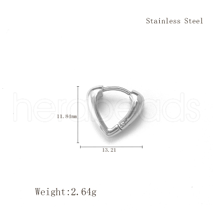 Stylish Stainless Steel Triangle Hoop Earrings IQ2108-1-1
