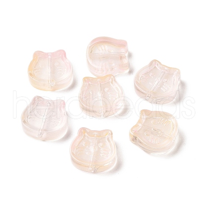 Transparent Spray Painted Glass Beads GLAA-I050-13K-1