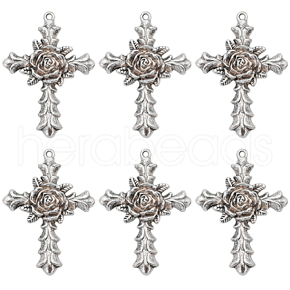 SUNNYCLUE 10Pcs Tibetan Style Alloy Big Pendants FIND-SC0005-83-1