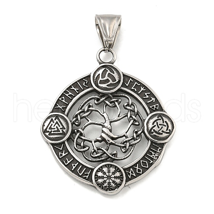 316 Surgical Stainless Steel Pendants STAS-E212-60AS-1