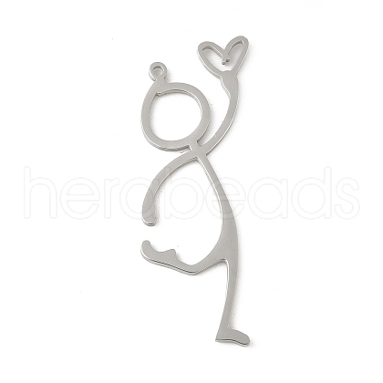 304 Stainless Steel Pendants STAS-G355-16P-1