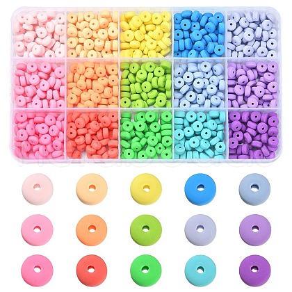 750Pcs 15 Colors Handmade Polymer Clay Beads CLAY-YW0001-73-1