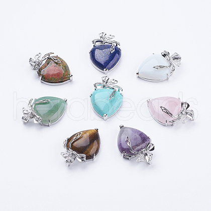 Natural & Synthetic Mixed Stone Pendants G-E433-B-P-1