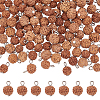 ARRICRAFT 120Pcs Undyed Natural Rudraksha Charms WOOD-AR0001-30-1