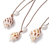 Mother's Day Jewellery Summer Beach Natural Cultured Freshwater Pearl & Natural Shell Pendant Necklaces NJEW-JN05100-01-1