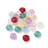 Spray Painted Transparent Glass Beads GLAA-D038-01A-1