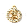 Brass Micro Pave Cubic Zirconia Pendants KK-B079-11G-1