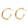 Brass Half Hoop Earrings KK-S356-356-NF-2