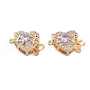 Brass Micro Pave Cubic Zirconia Box Clasps KK-B125-07G-02-1