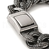 304 Stainless Steel Cuban Link Chain Bracelets for Women Men BJEW-Q341-06C-AS-3