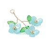 Plastic with Acrylic & Copper Wire Pendants PALLOY-JF03601-02-3