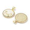 Brass Micro Pave Clear Cubic Zirconia Pendants KK-L213-010G-10-2