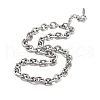 304 Stainless Steel Rolo Chain Necklace NJEW-D045-01P-1