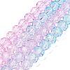 Transparent Painted Glass Beads Strands DGLA-A034-T8mm-A22-2