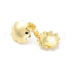 Flower/Round Rack Plating Brass Stud Earring EJEW-C078-03A-G-2