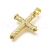 Brass Micro Pave Cubic Zirconia Pendants KK-Q066-39G-2