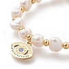 Mother's Day Jewellery 304 Stainless Steel Stretch Charm Bracelets BJEW-O181-08G-1-3