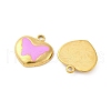 304 Stainless Steel Enamel Pendants STAS-B085-05G-2
