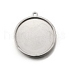 304 Stainless Steel Pendant Cabochon Settings STAS-S181-02P-B-1